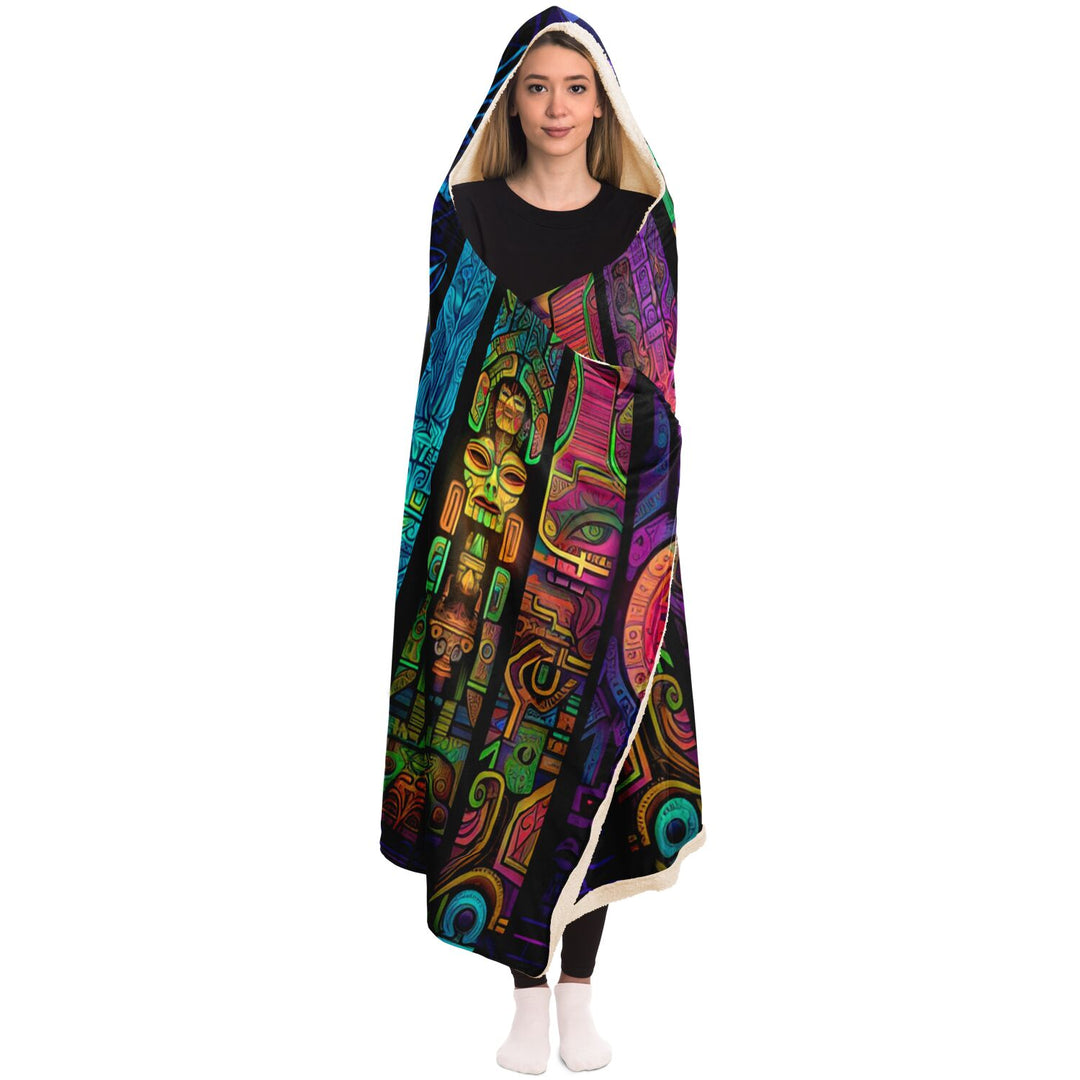 DMT PATTERN PALACE Hooded Blanket - AOP