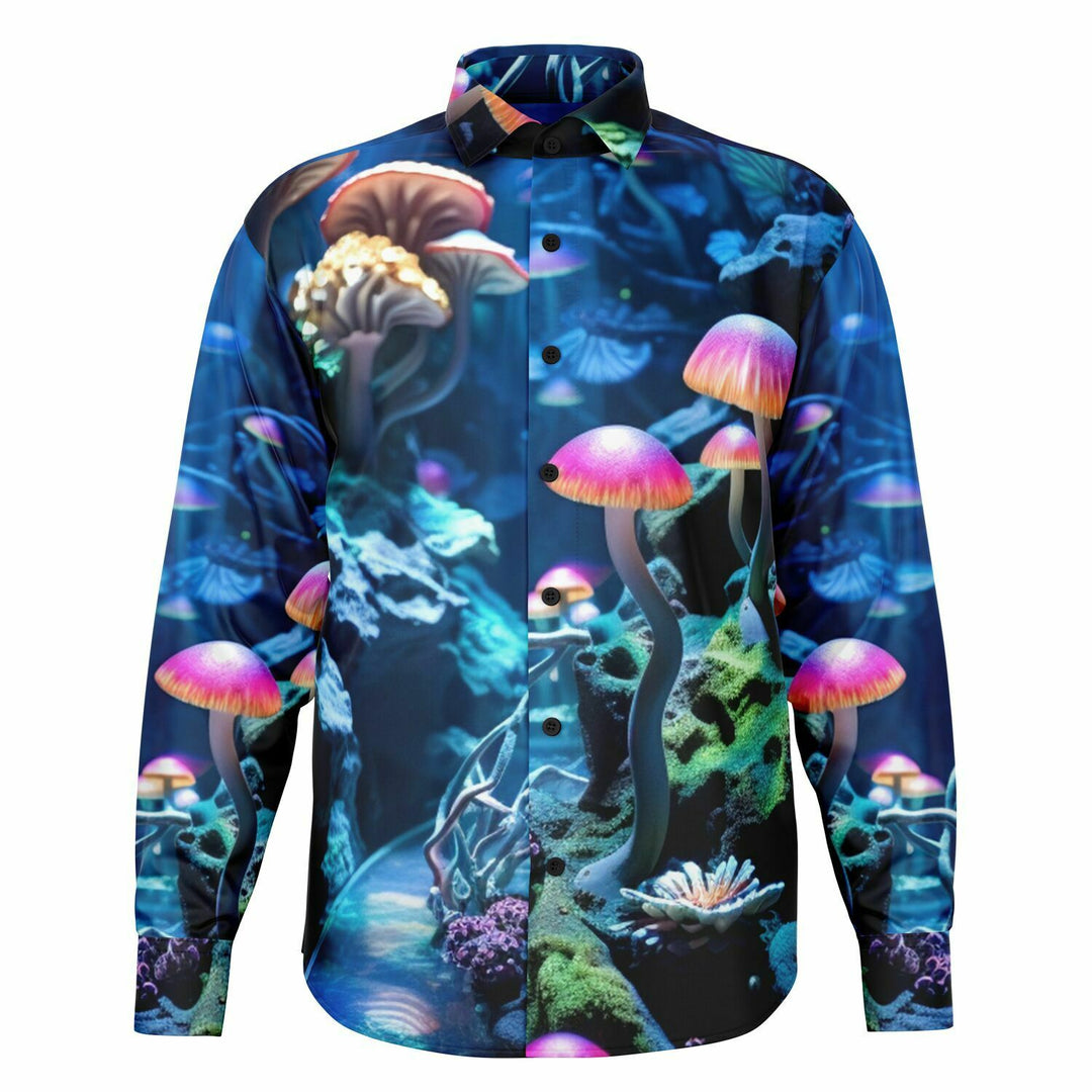 FLORALSHROOM Long Sleeve Button Down Shirt - AOP