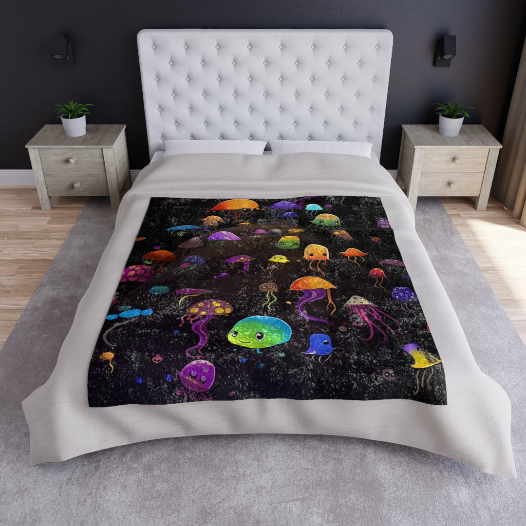 JELLYFISH CUTIES Crushed Velvet Blanket