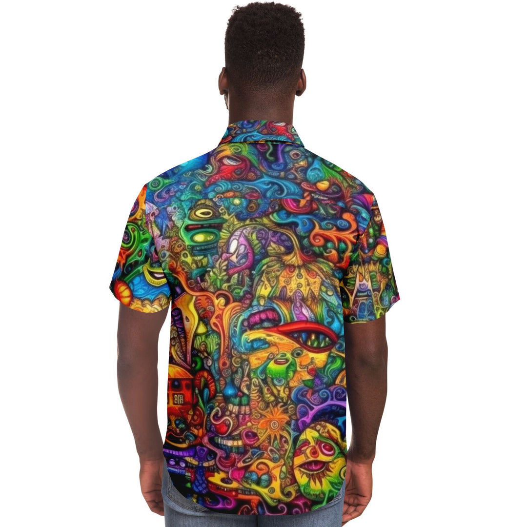 DEEP TRIP Short Sleeve Button Down Shirt