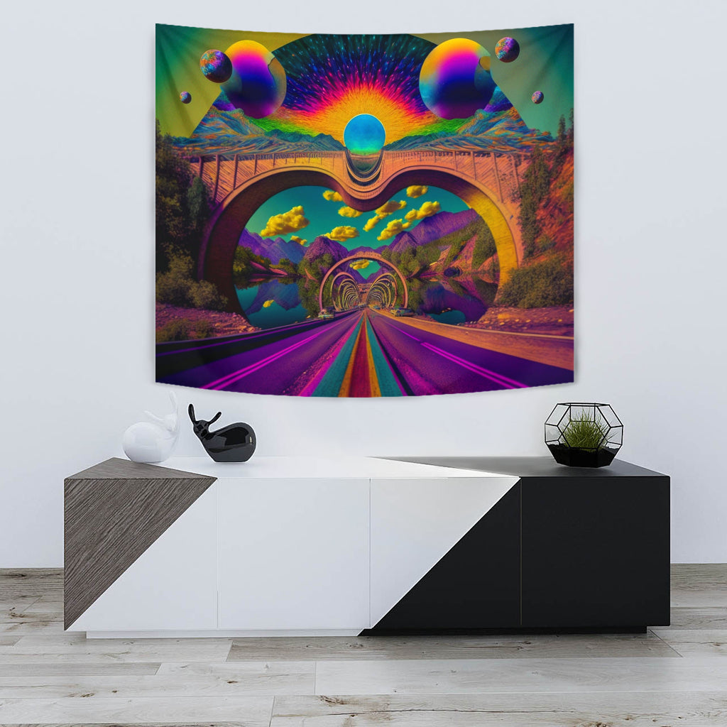 TRIPPY HIGHWAY TAPESTRY