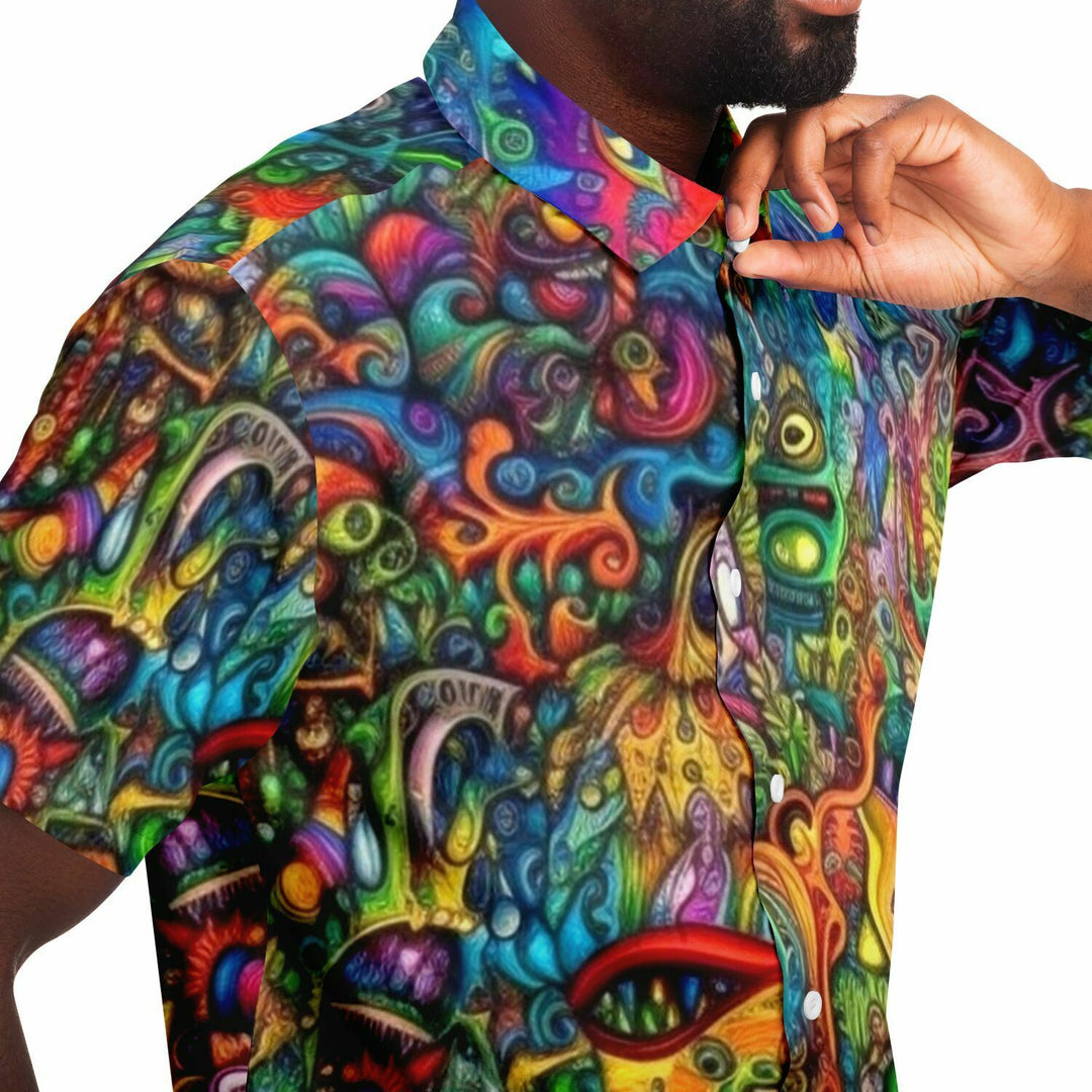 DEEP TRIP Short Sleeve Button Down Shirt