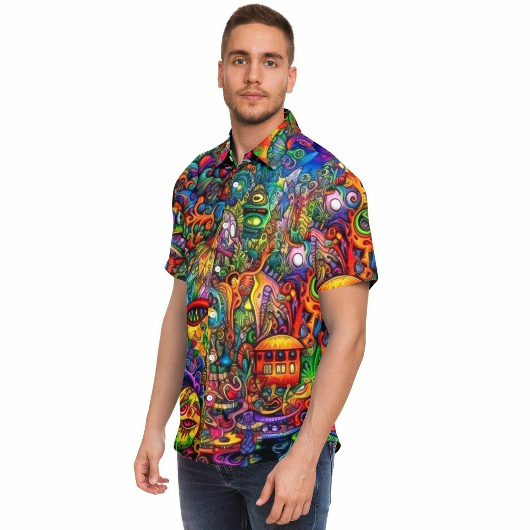 DEEP TRIP Short Sleeve Button Down Shirt