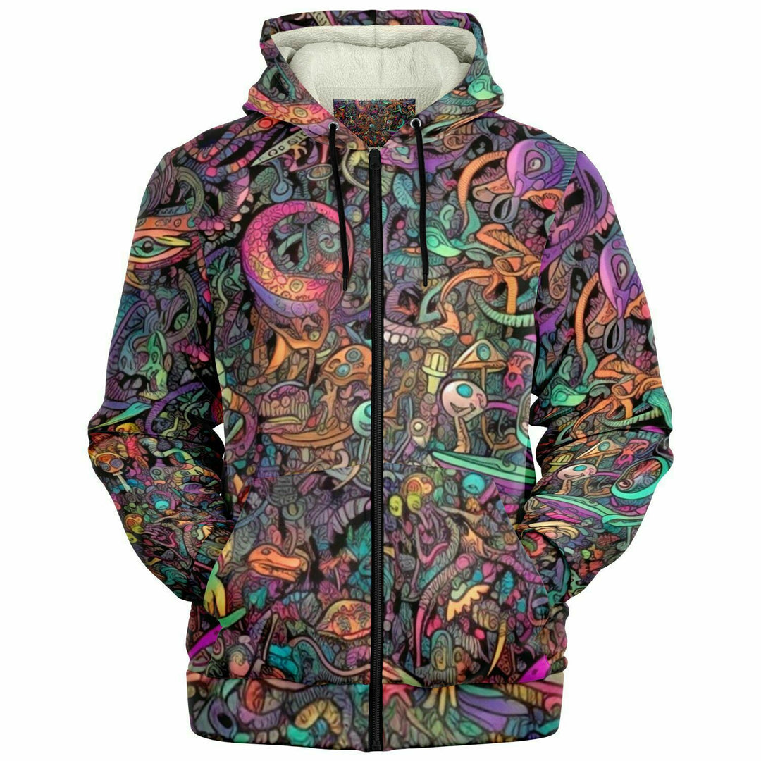 ZIGZAG Microfleece Ziphoodie - AOP