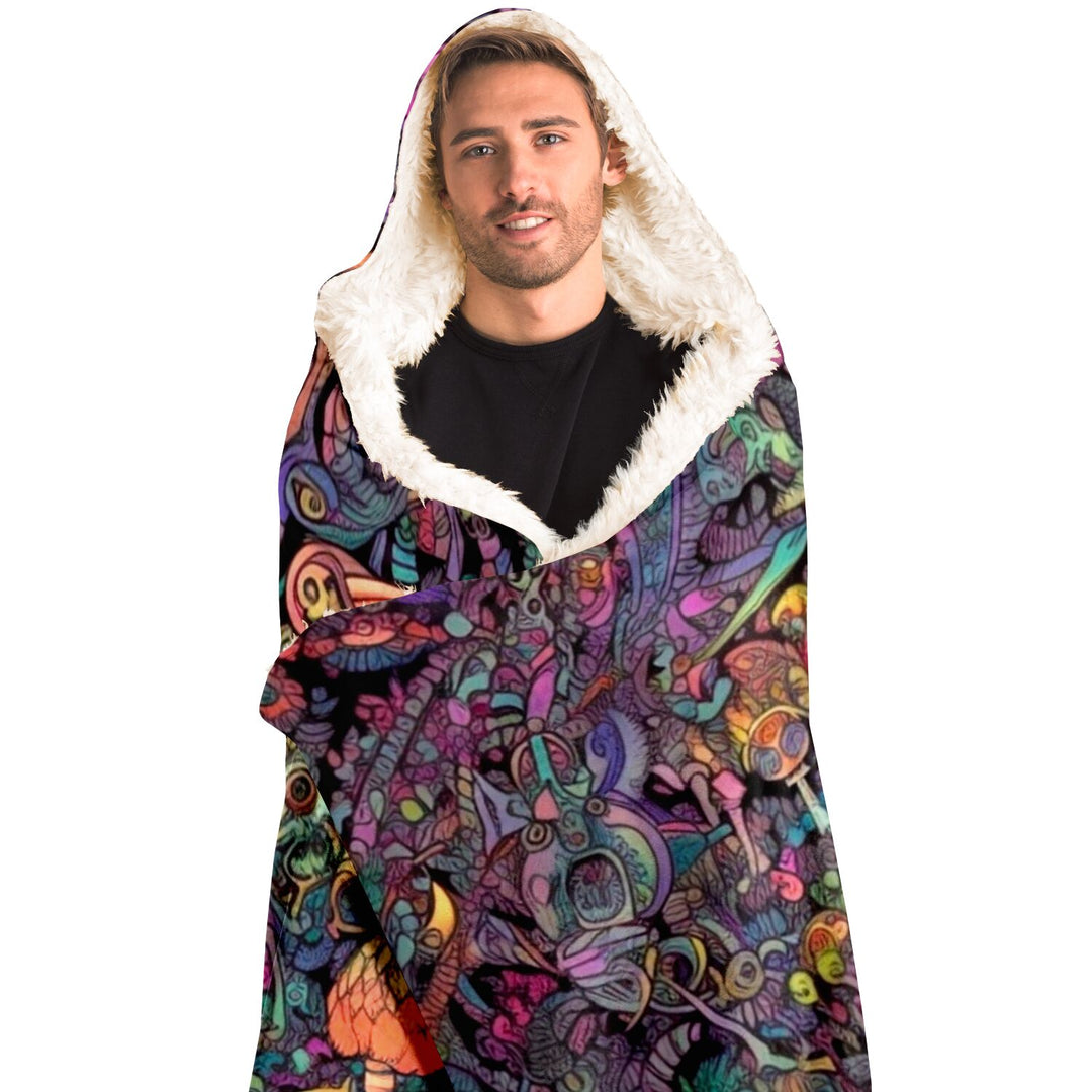 DEEP TRIP Hooded Blanket | ACIDMATH AI