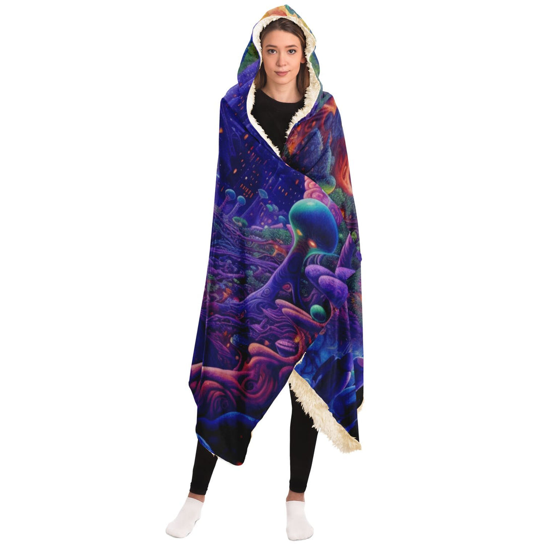 ULTRA VIOLET VIEW Hooded Blanket