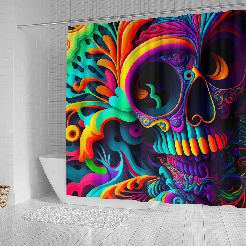 PSY SKULL SHOWER CURTAIN