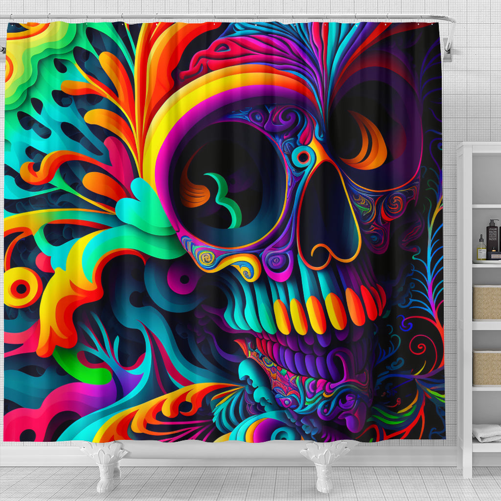 PSY SKULL SHOWER CURTAIN