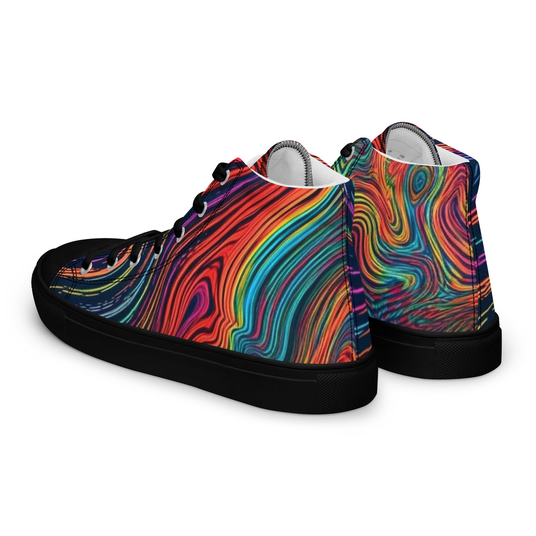 SWIRLING Men’s high top canvas shoes