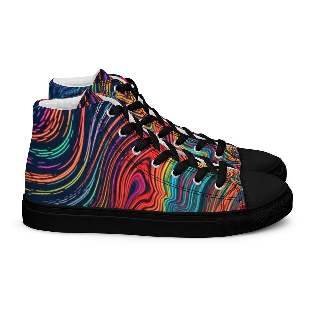 SWIRLING Men’s high top canvas shoes