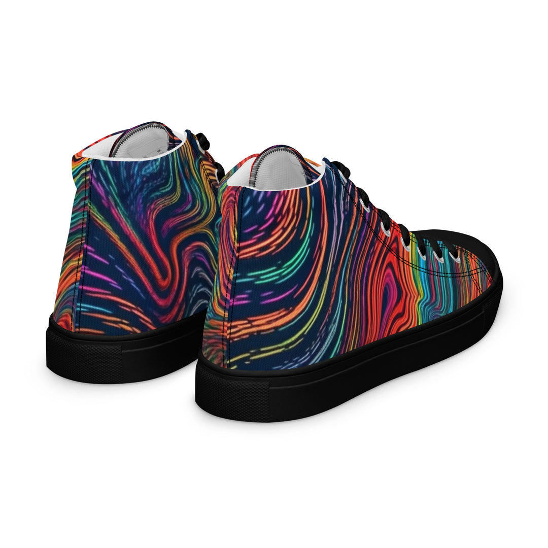 SWIRLING Men’s high top canvas shoes