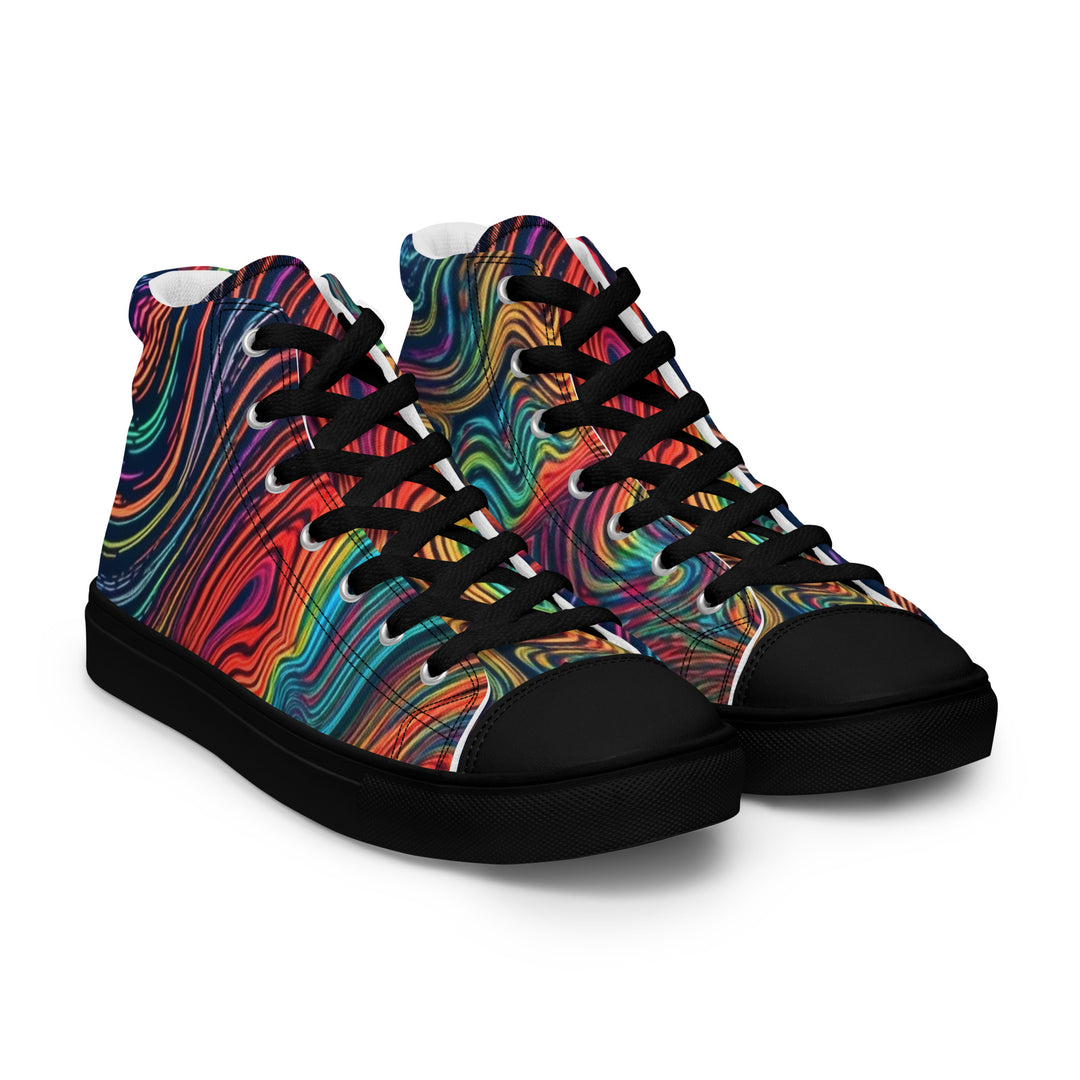 SWIRLING Men’s high top canvas shoes