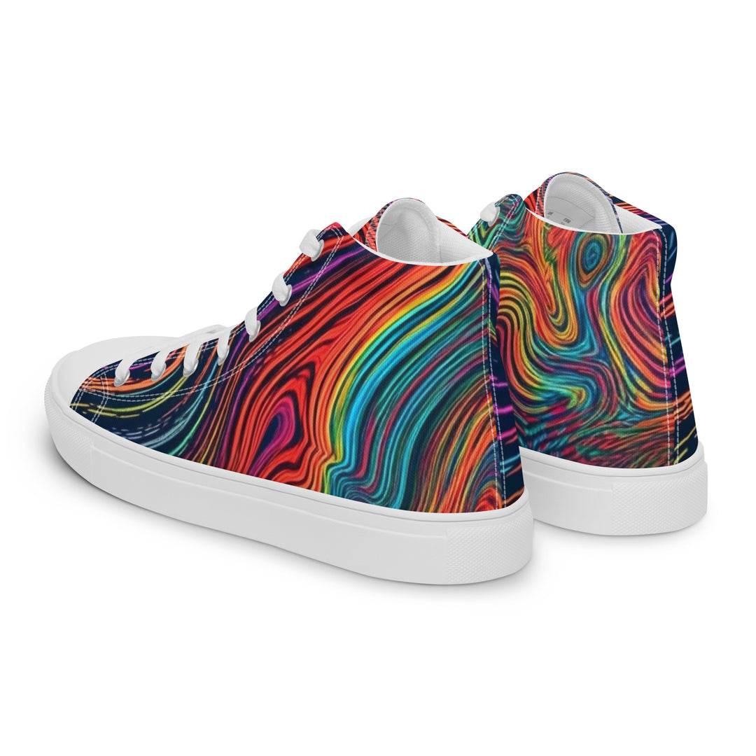 SWIRLING Men’s high top canvas shoes