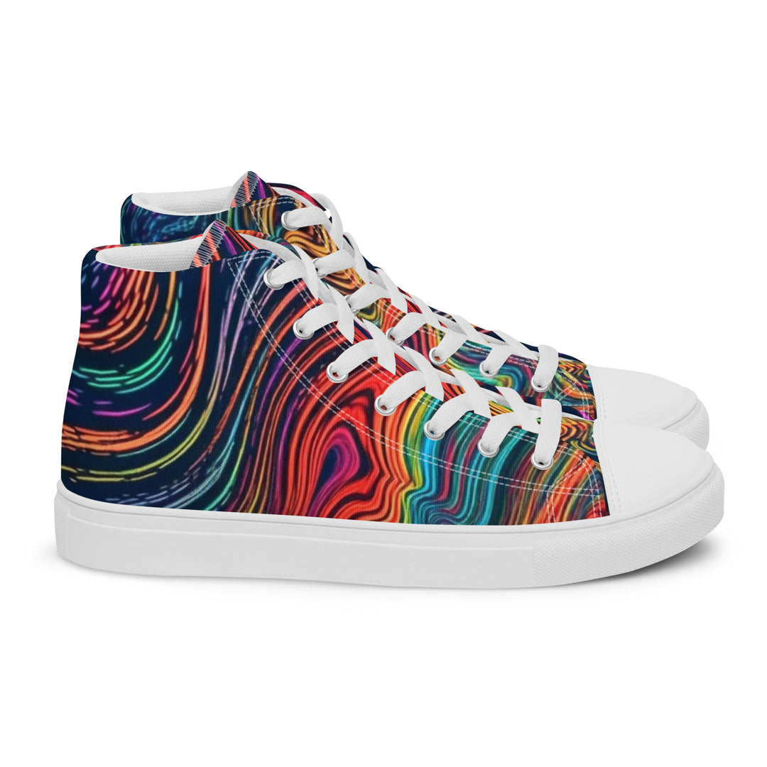 SWIRLING Men’s high top canvas shoes