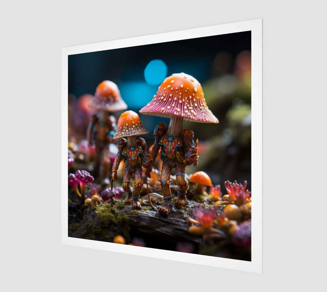 MUSHROOM FRIENDS ART PRINT