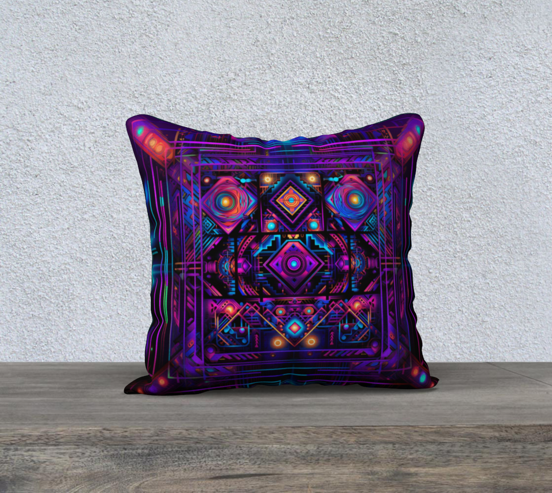 CYBER NIGHTS 18" x 18" PILLOW CASE