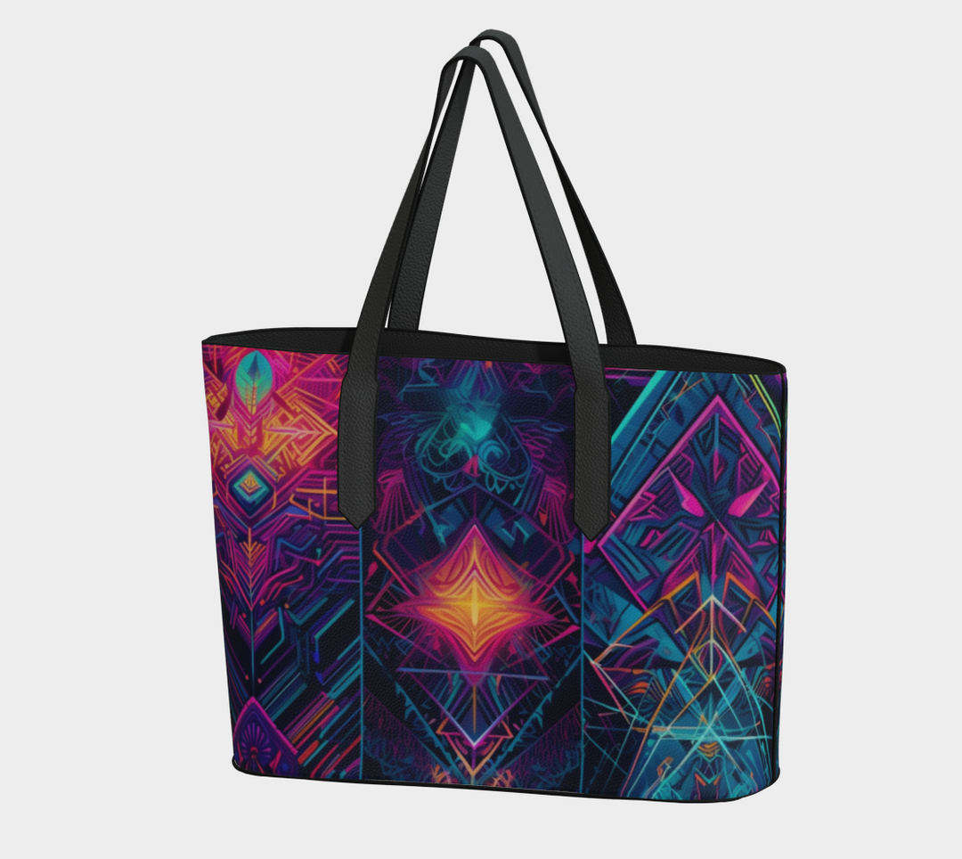 ULTRAVIOLET VEGAN LEATHER TOTE BAG