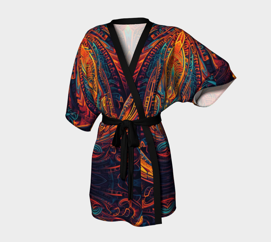 ORANGE BLESSING KIMONO ROBE