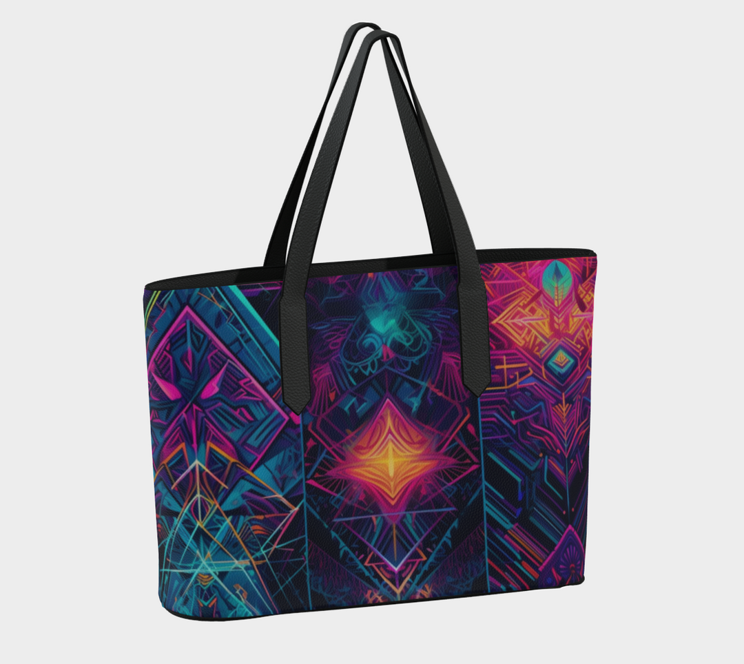 ULTRAVIOLET VEGAN LEATHER TOTE BAG