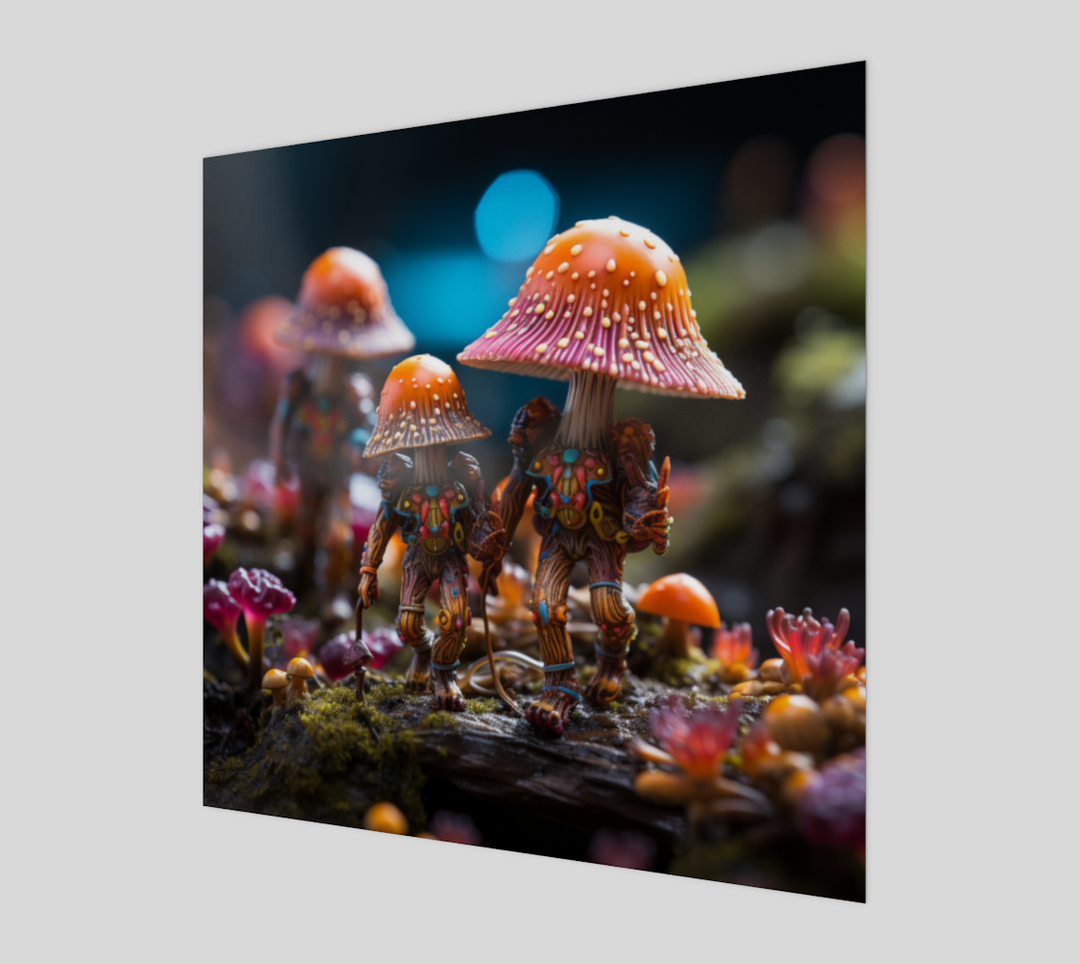 MUSHROOM FRIENDS ART PRINT