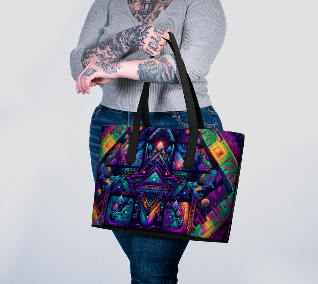 HYPERFOCUS VEGAN LEATHER TOTE BAG