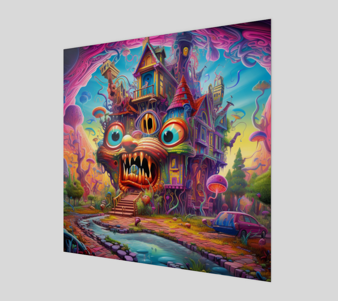 ZOMBIE HOUSE ART PRINT