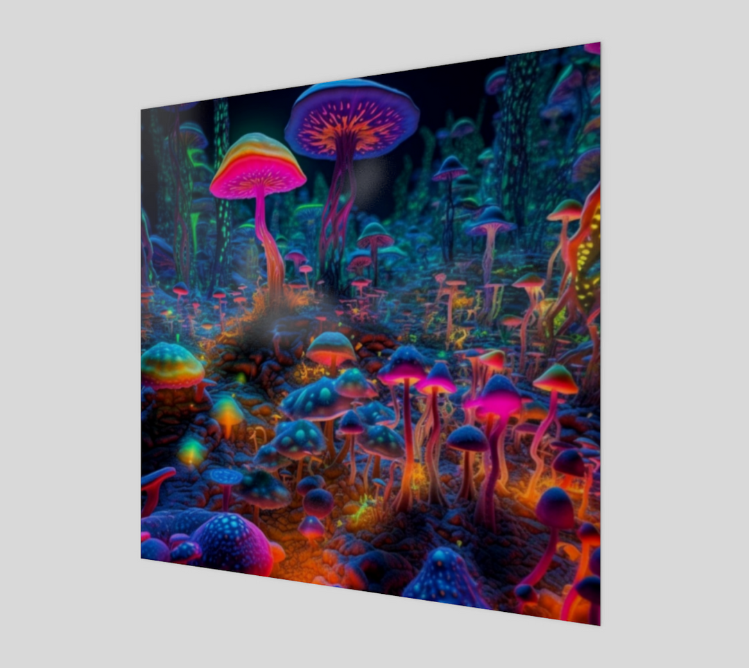 MUSHROOM FOREST ART PRINT