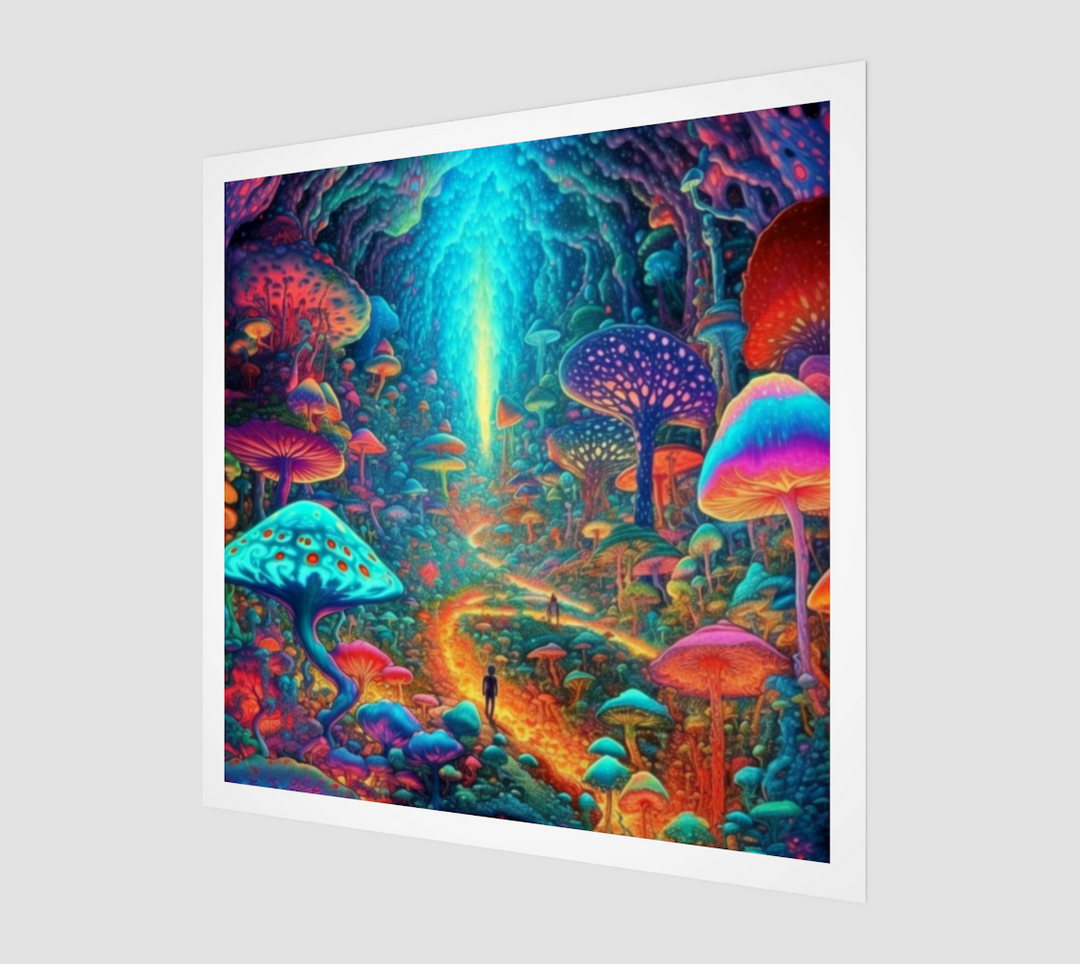 UV SHROOM PATHWAY ART PRINT