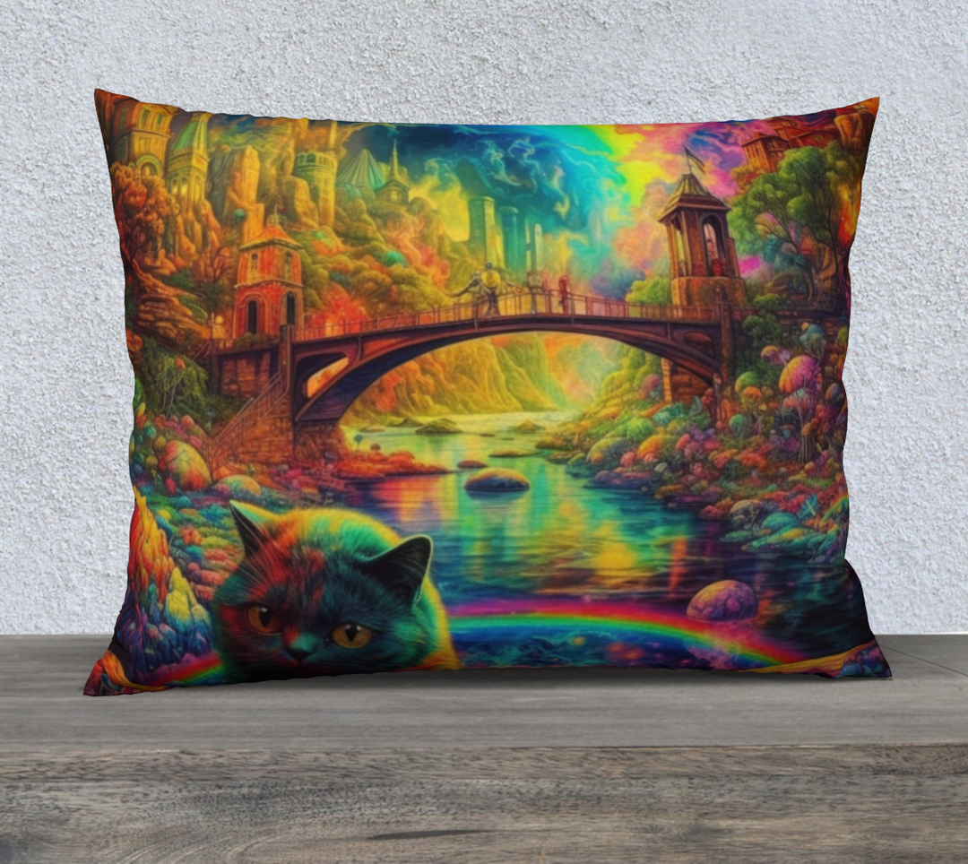 Kitty Bridge 26" x 20" Pillow Case