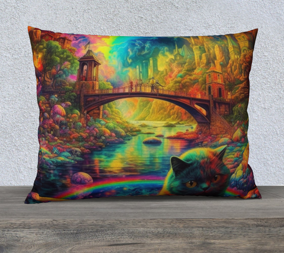 Kitty Bridge 26" x 20" Pillow Case